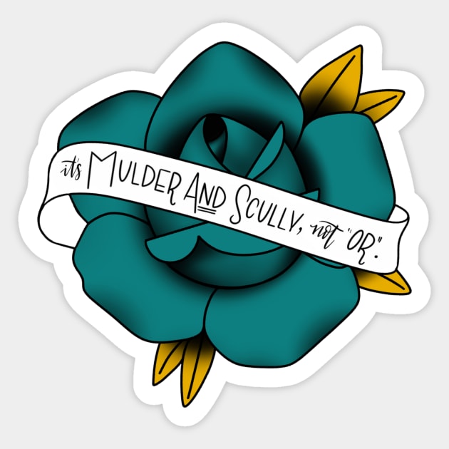 Mulder AND Scully Sticker by AshleyNikkiB